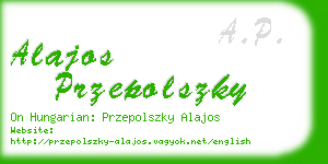 alajos przepolszky business card
